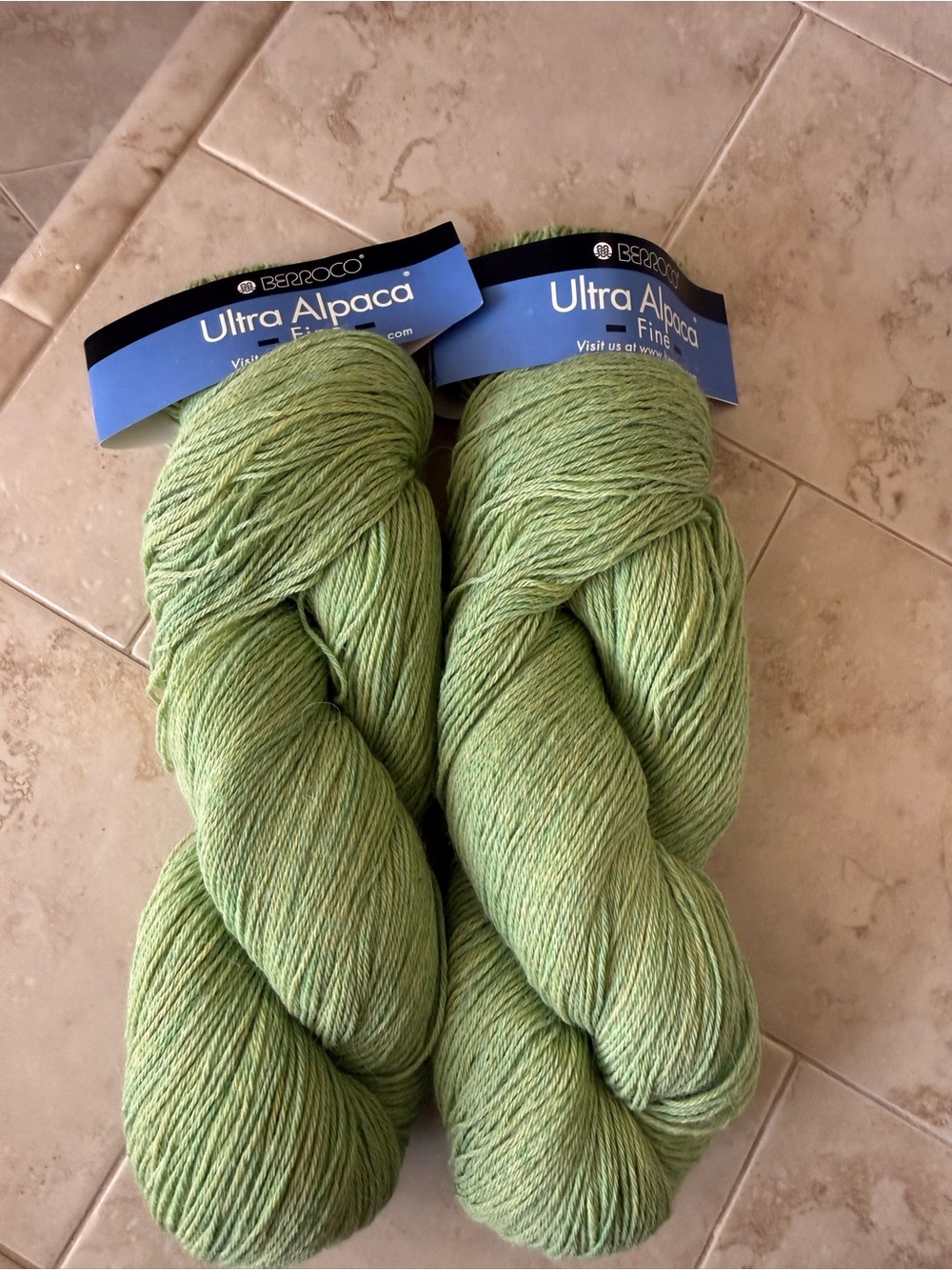 Berroco Ultra Alpaca Fine Knit Yarn - Light Green - Lime Mix